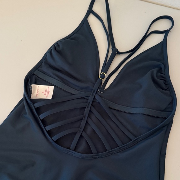 Xhilaration deep v Strappy One-Piece Swimsuit - Picture 3 of 4